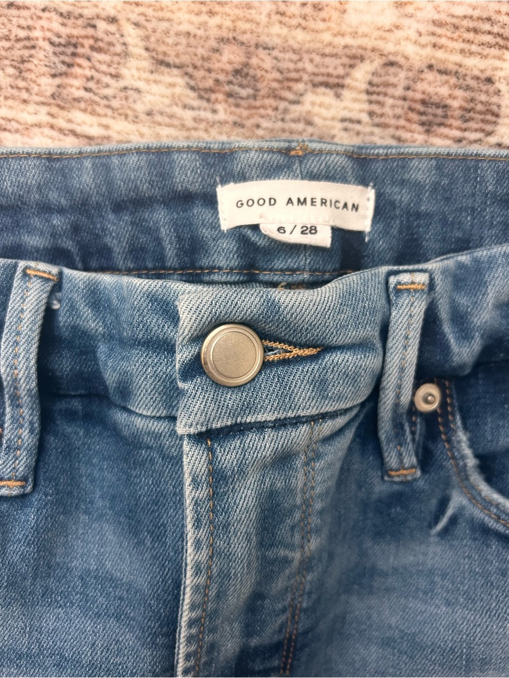 Good American Classic Light Blue Denim High-Rise Jeans